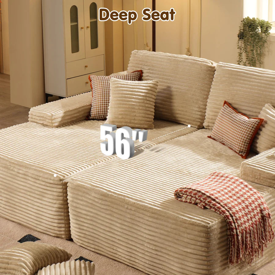 81" Boneless Sofa, Sleeper Couch, No Assembly Required