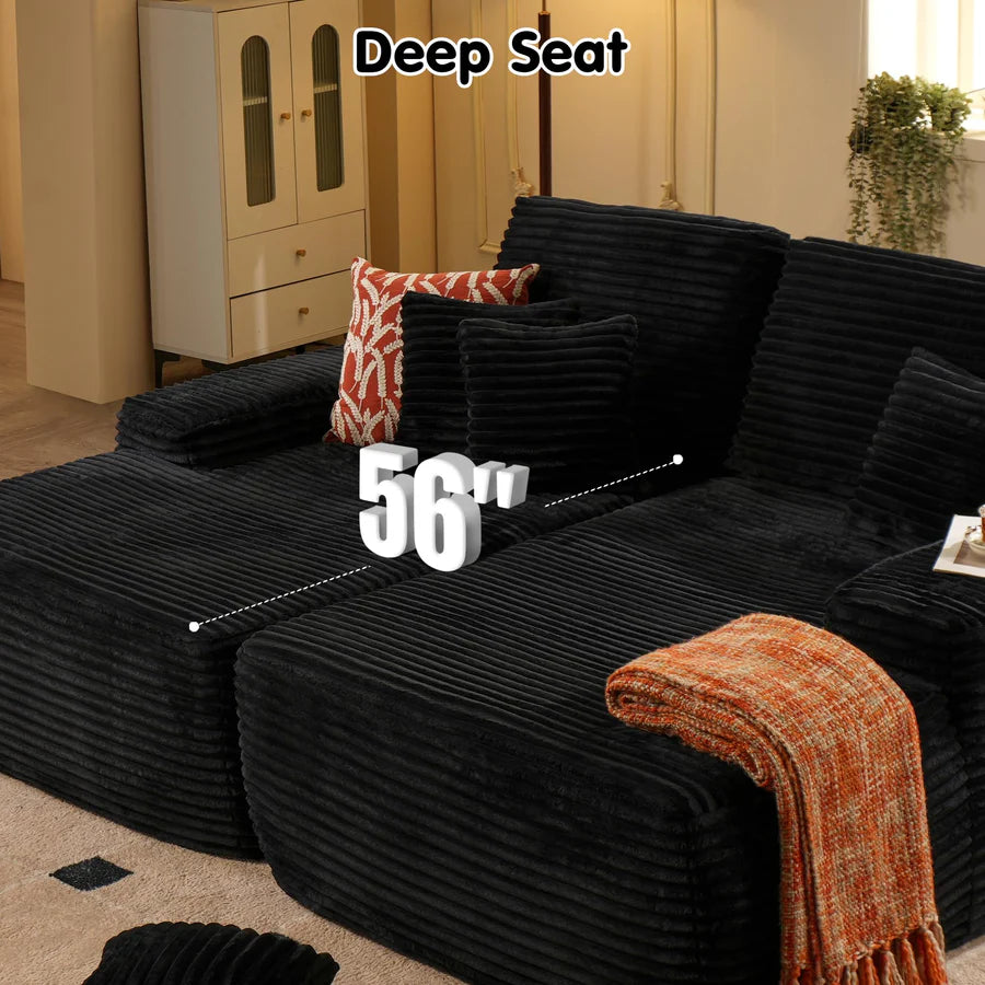 81" Boneless Sofa, Sleeper Couch, No Assembly Required