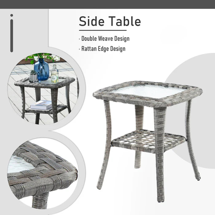 Patio Furniture Set 10-Piece include 42"Rectangle Fire Pit Table&Swivel Chairs, Partially Assembled,BRS Series