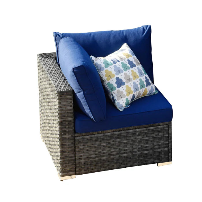 Patio Furniture Set 8-Piece with All Weather Rattan Wicker Sofa and 42.12'' Fire Pit