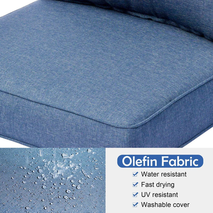 Replacement Seat Back Cushions Set with Olefin Fabric and Zipper, 25'' x 25'', Not suitable for  Patio Furniture