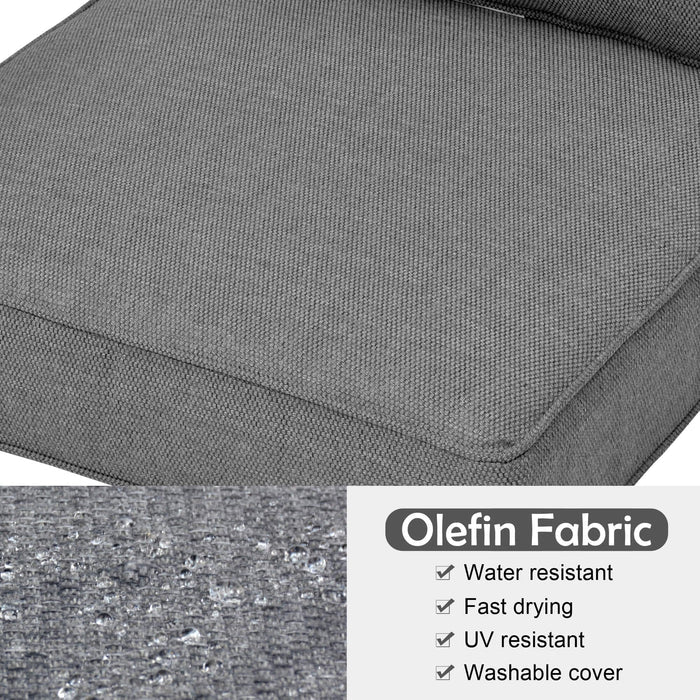 Replacement Seat Back Cushions Set with Olefin Fabric and Zipper, 25'' x 25'', Not suitable for  Patio Furniture