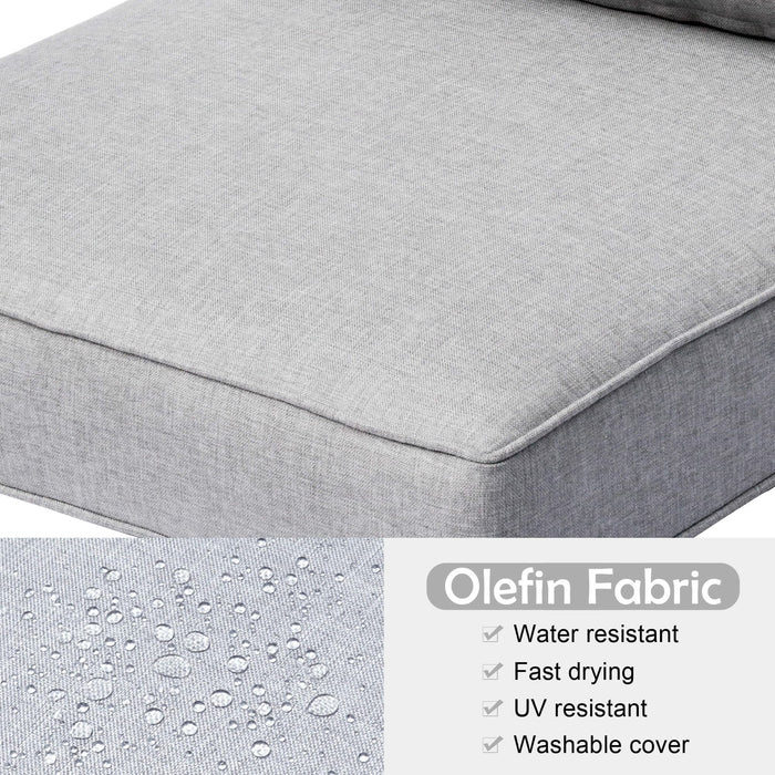 Replacement Seat Back Cushions Set with Olefin Fabric and Zipper, 25'' x 25'', Not suitable for  Patio Furniture