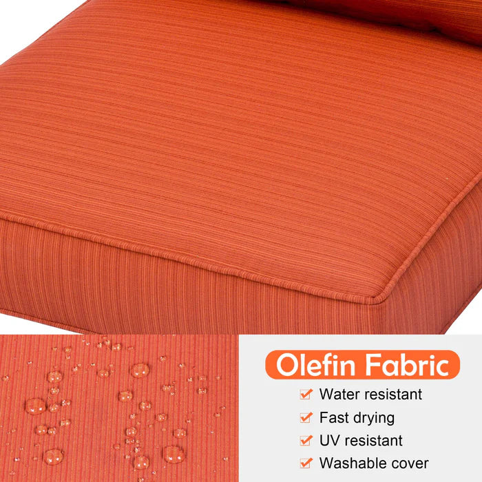 Replacement Seat Back Cushions Set with Olefin Fabric and Zipper, 25'' x 25'', Not suitable for  Patio Furniture
