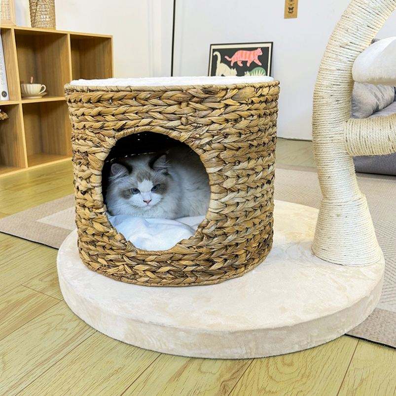 Luxury Cat Tree Tower Classic Large Wood Cat Scratching Post Unique Condo Furniture Pet Gift for Cat Lovers