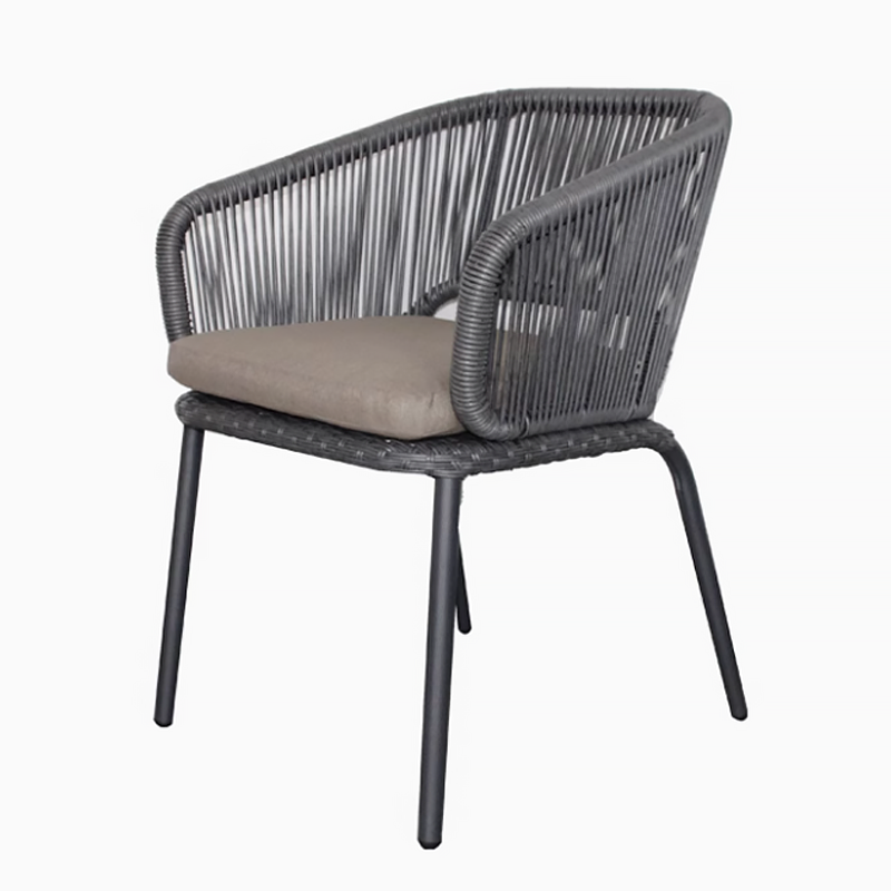 Outdoor Furniture Set: Three-Piece Rattan Garden Chair Set Nordic-Style B&B Dining Chairs with Backrest Rattan Woven Chairs for Relaxation