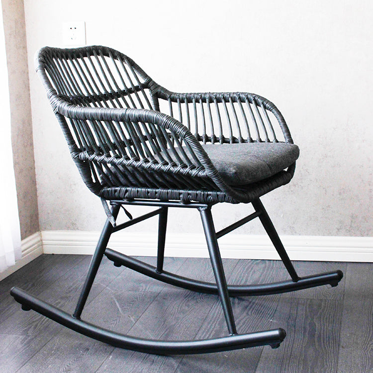 Balcony Outdoor Leisure Rocking Chair Available in Four Colors Nordic Style Handmade Weaving Vine Sofa Sofa Chair Outdoor Lazy Rocking Chair