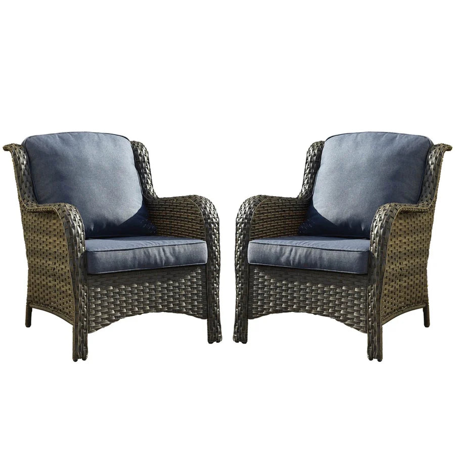 Outdoor Furniture 6-Piece with 30'' Fire Pit Table and Kenard 2 Rocking Chairs