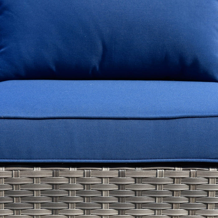 Outdoor Sectional Furniture 9-Piece with Cushions and Table