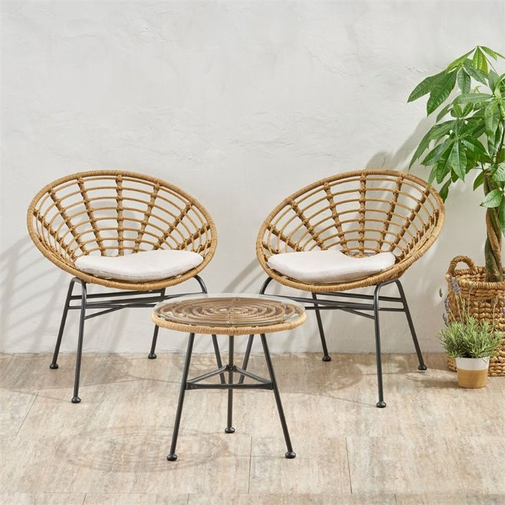 Balcony leisure table and chair outdoor homestay courtyard household coffee table three-piece combination internet celebrity outdoor rattan chair rocking chair
