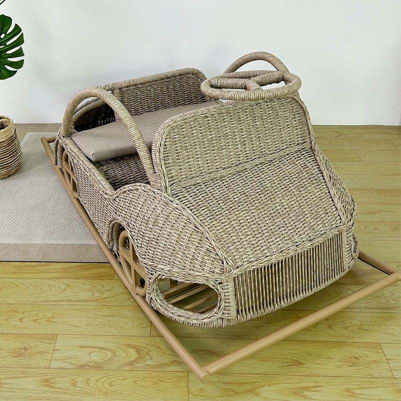 Comfortable and Durable Car Dog House Puppy Bed Cat Kennel People and Pet Sharing Furniture Rattan Furniture Rocking Chairs