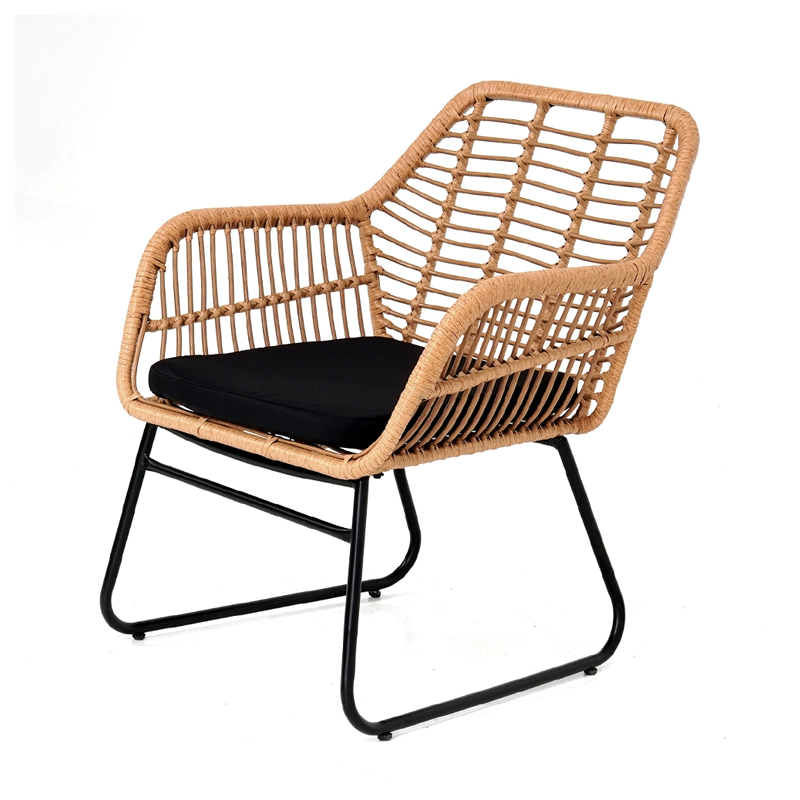 Outdoor rattan chair set of three leisure balcony patio outdoor rattan sofa coffee table set modern creative waterproof sunscreen