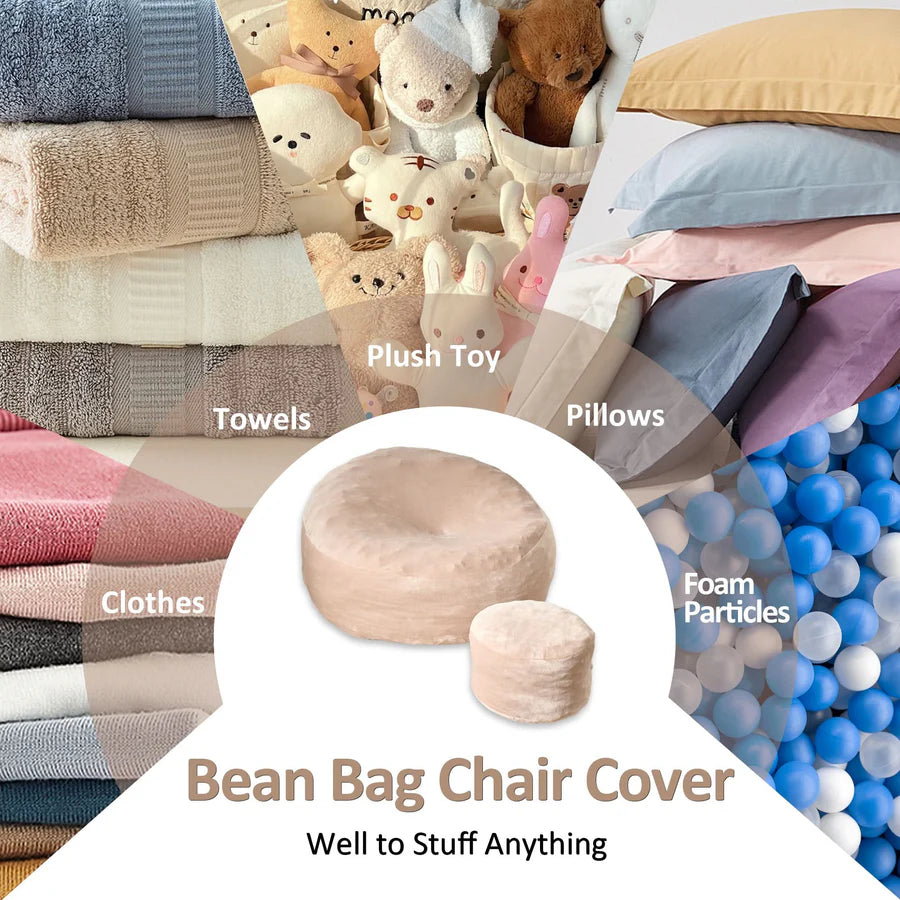 Bean Bag Chair Removable Cover, High-Rebound Filling Cozy Furniture for Living Room, Bedroom