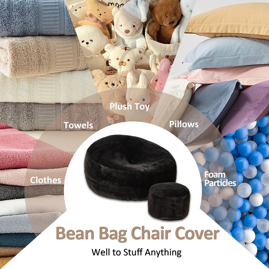 Bean Bag Chair Removable Cover, High-Rebound Filling Cozy Furniture for Living Room, Bedroom
