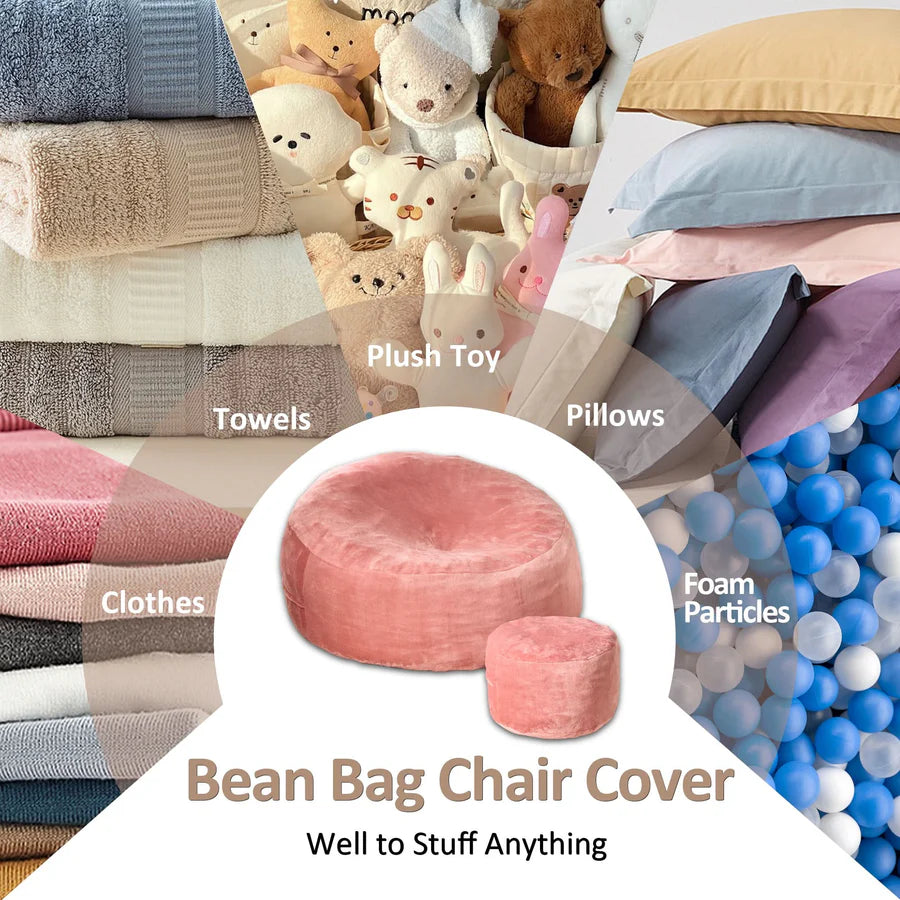 Bean Bag Chair Removable Cover, High-Rebound Filling Cozy Furniture for Living Room, Bedroom