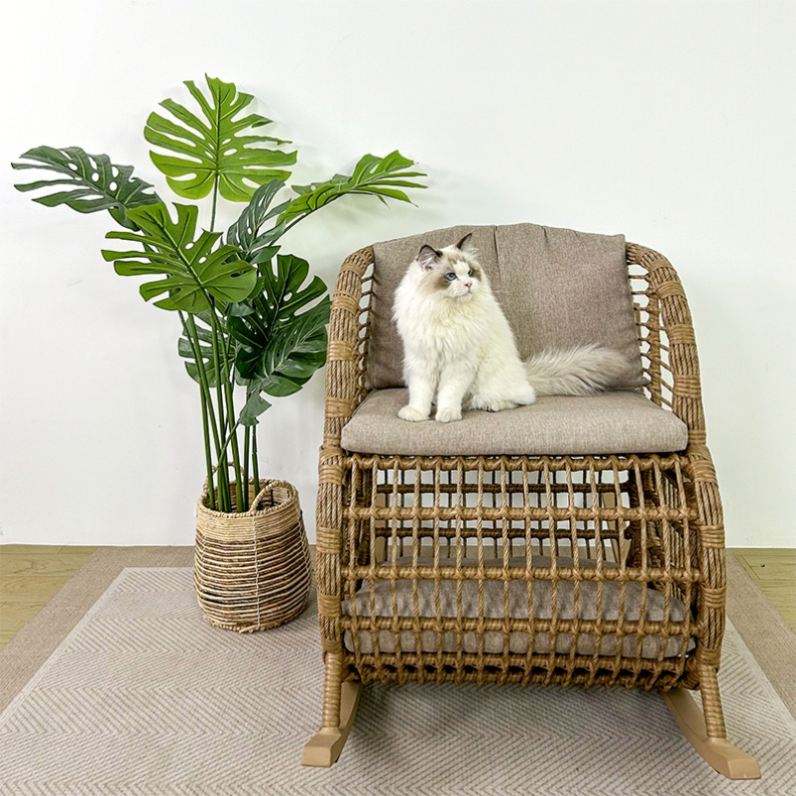 Pet Friendly Woven Chairs Cat Beds Dog Beds Home Casual Storage Furniture Pet Shared Furniture