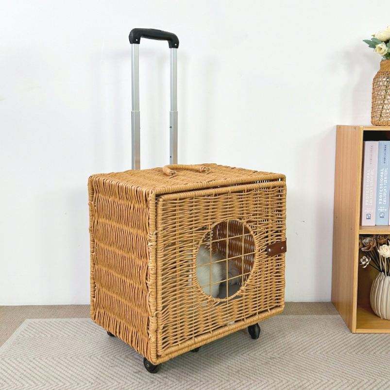 Airline Approved on Wheels Puppy s Carrier Case Stroller Trolley Pet Bag Travel Suitcase