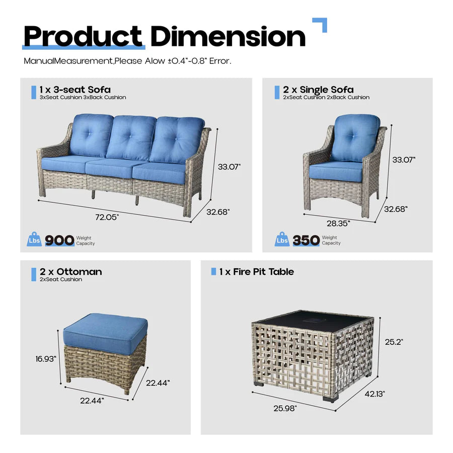 Conversation Set 6-Piece PAD Series