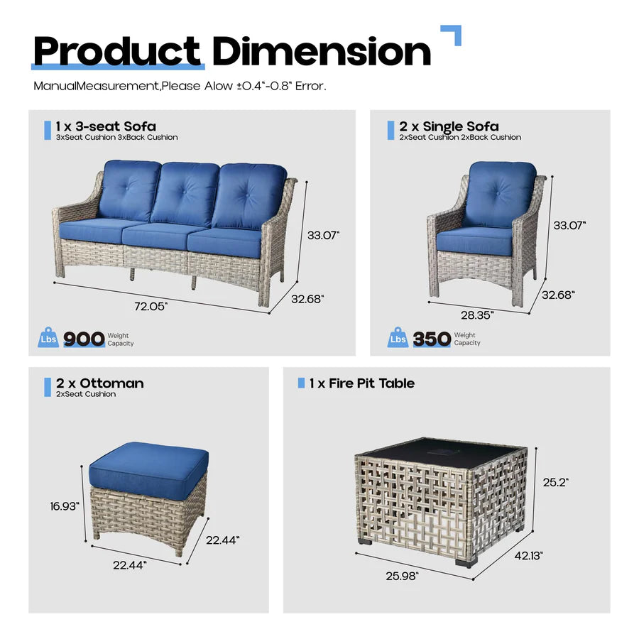 Conversation Set 6-Piece PAD Series