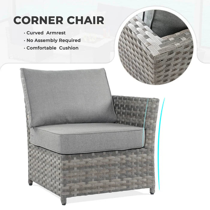 New Rimaru Series Patio Furniture Set 7-Piece include Swivel Chairs Set Partially Assembled