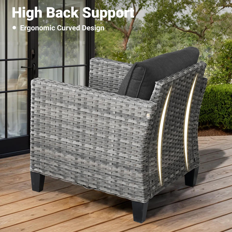 Patio Furniture Set New Vultros 8-Piece High Back with Cushions