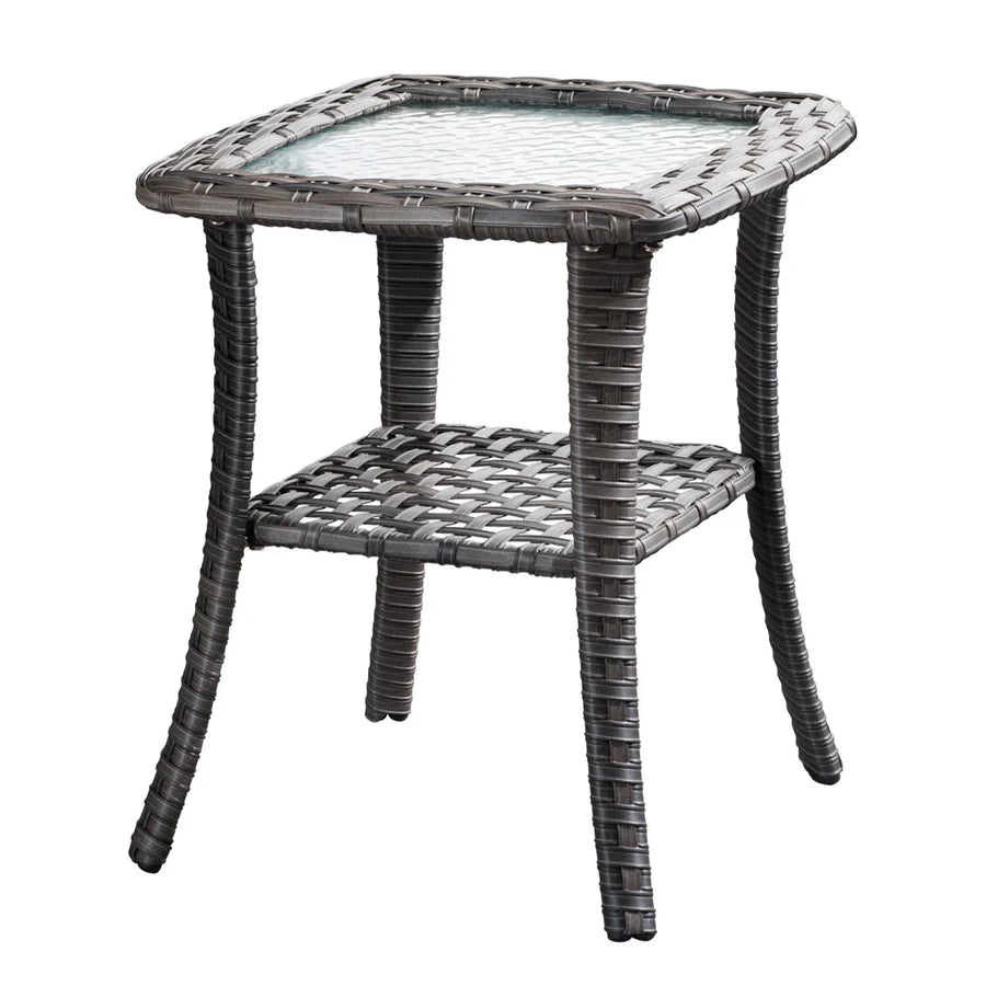 Patio Conversation Set 7-Piece with Swivel Rocking Chairs and Table