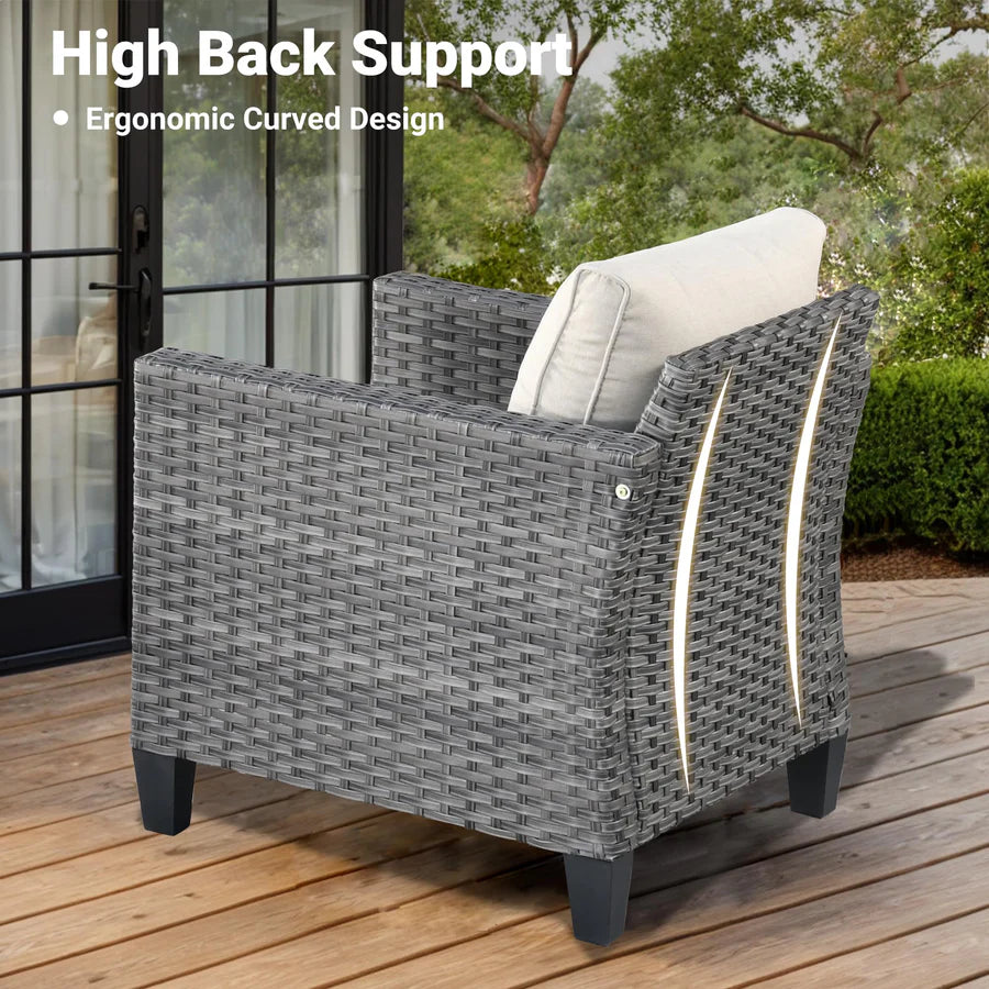 Patio Furniture Set New Vultros 8-Piece High Back with Cushions