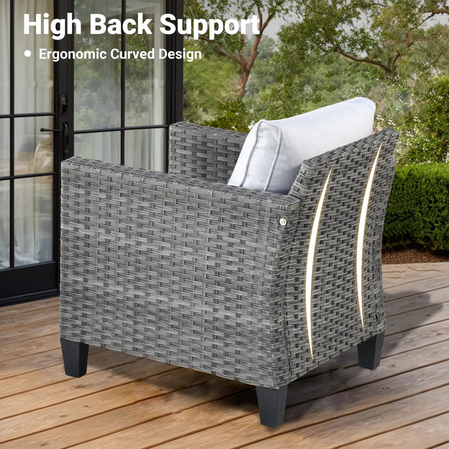 Patio Furniture Set New Vultros 8-Piece High Back with Cushions