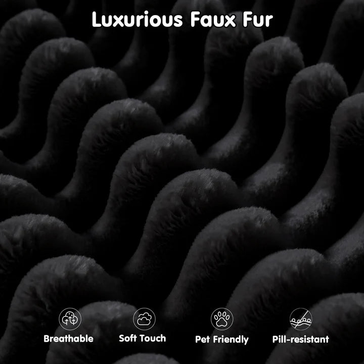 104" L-Shape Modular Couch with Chaise, Plush Corduroy Fabric, No Assembly Required