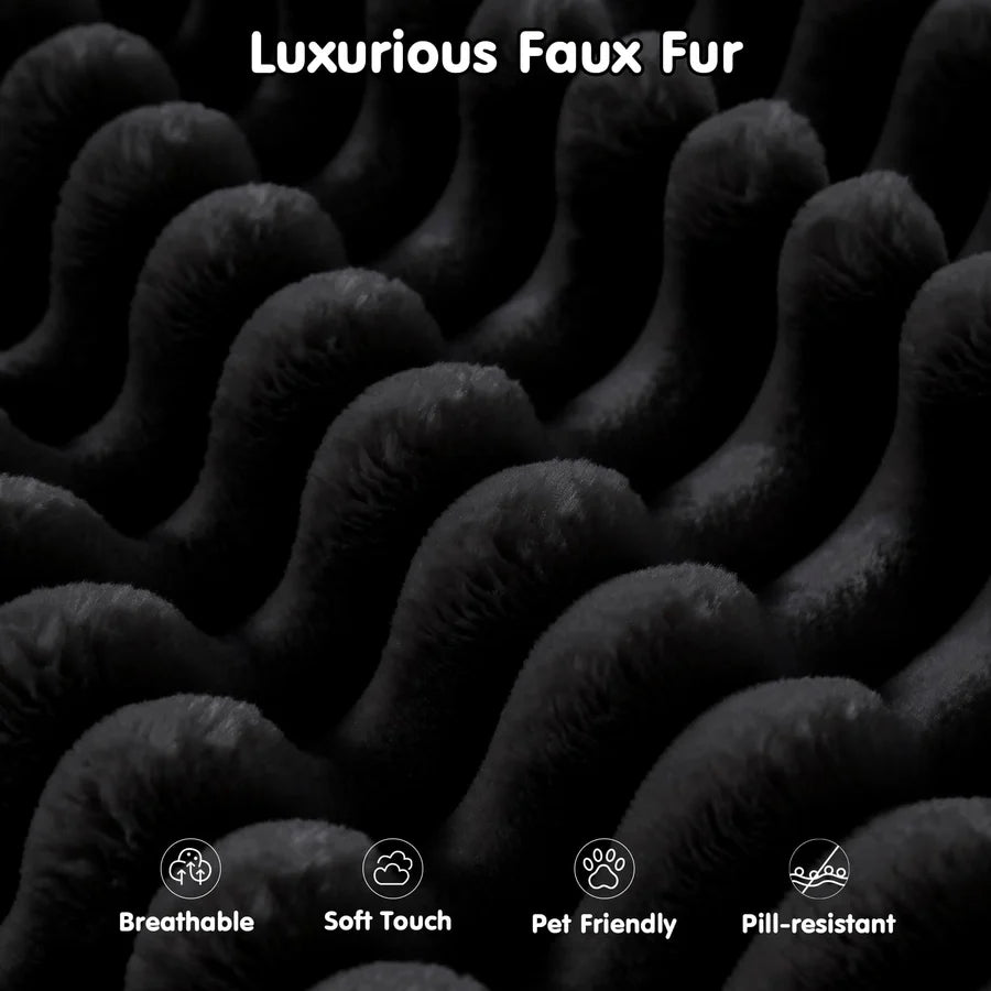 104" L-Shape Modular Couch with Chaise, Plush Corduroy Fabric, No Assembly Required