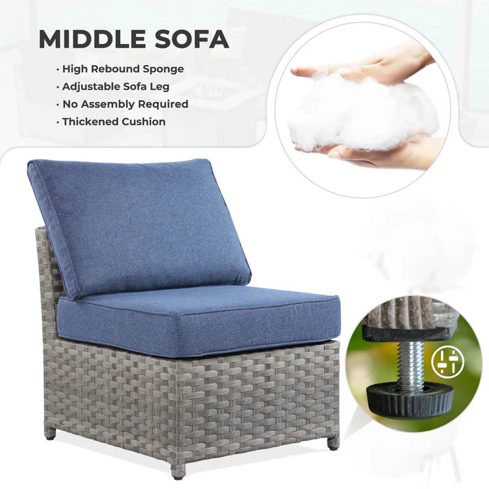 New Rimaru Series Patio Furniture Set 9-Piece include Swivel Chairs Set Partially Assembled