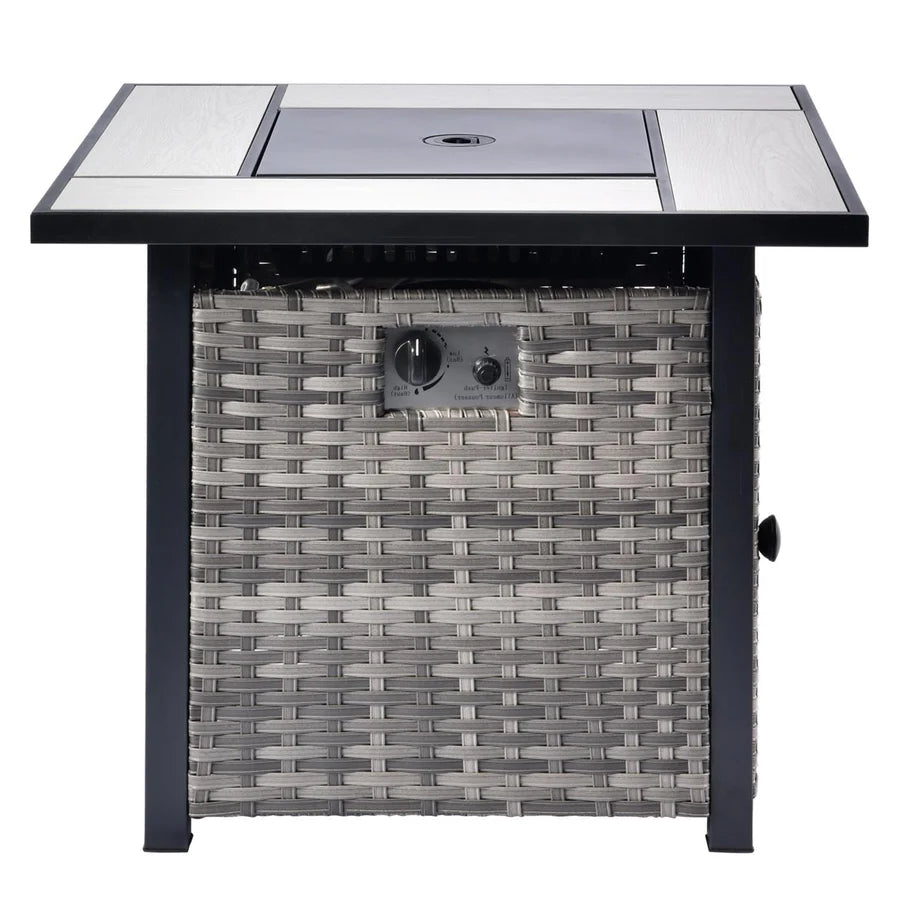Outdoor Furniture 6-Piece with 30'' Fire Pit Table and Kenard 2 Rocking Chairs