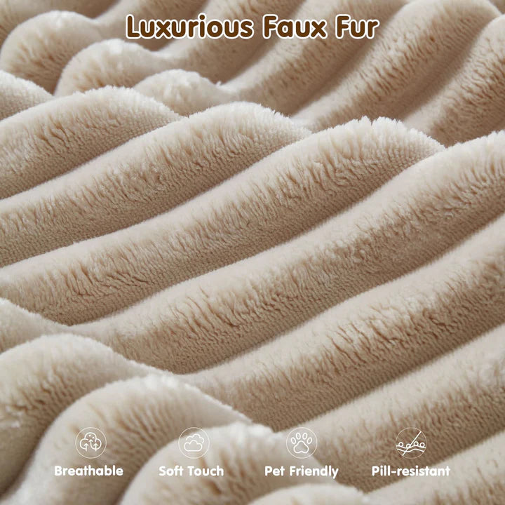 104" L-Shape Modular Couch with Chaise, Plush Corduroy Fabric, No Assembly Required