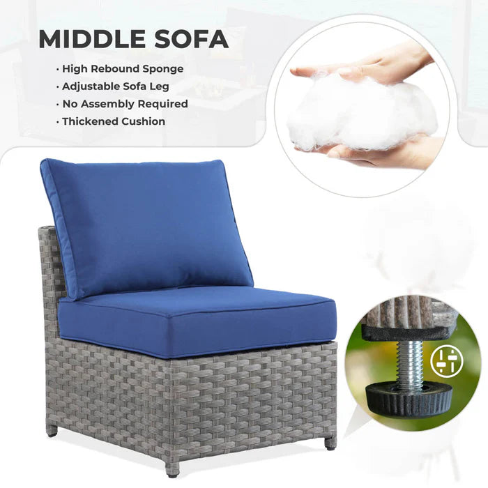 New Rimaru Series Patio Furniture Set 9-Piece include Swivel Chairs Set Partially Assembled