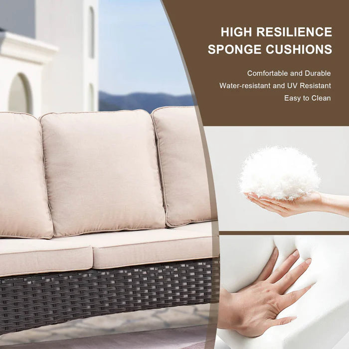 Patio Kenard 2-Piece Conversation Set with Loveseat and Three-seat Couch